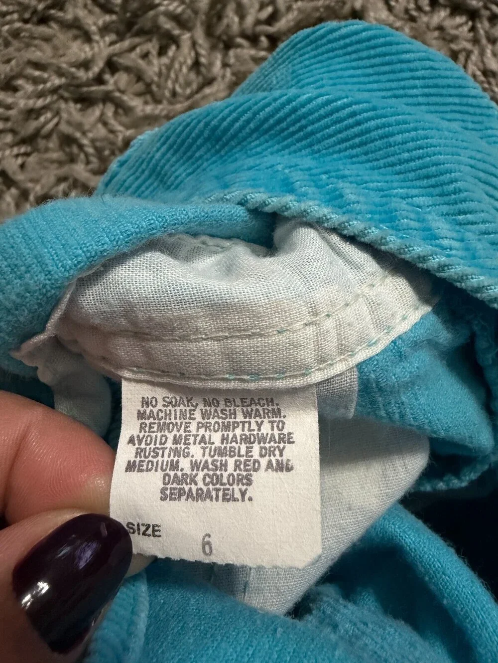 Vintage Osh Kosh B'Gosh Light Blue Corduroy Overalls  Size 6T made in USA